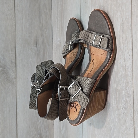 Sofft Women's Manryn Leather Open Toe Heels Sandals Shoes Sz 10M - Picture 3 of 16